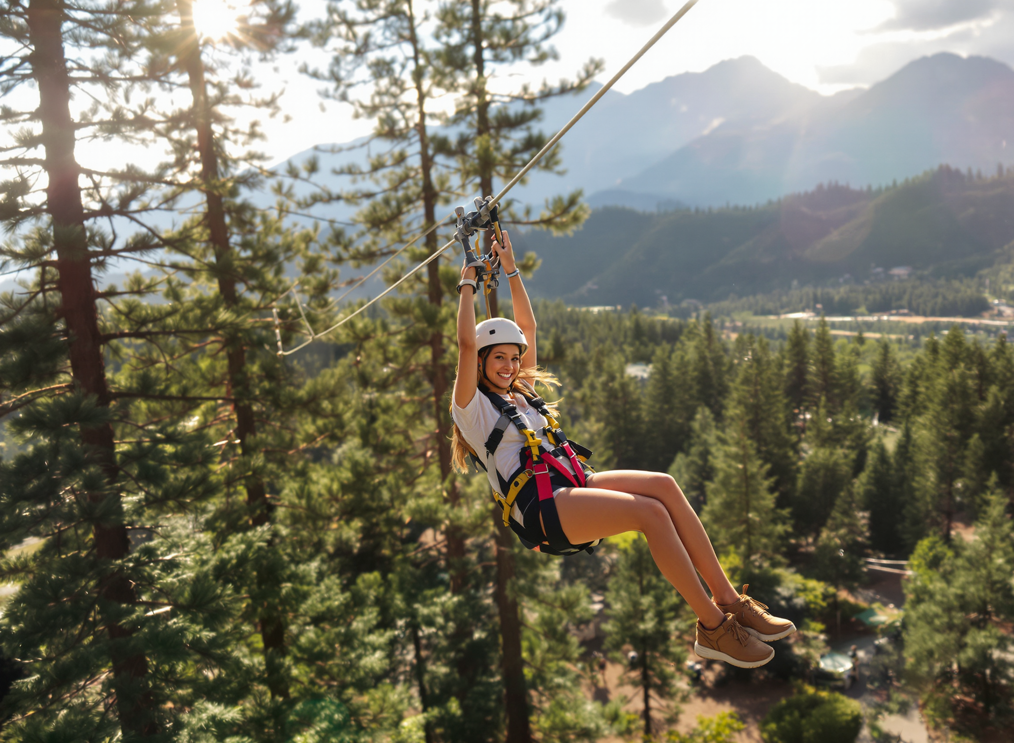 Tyrolienne géante Indian Forest Ardèche